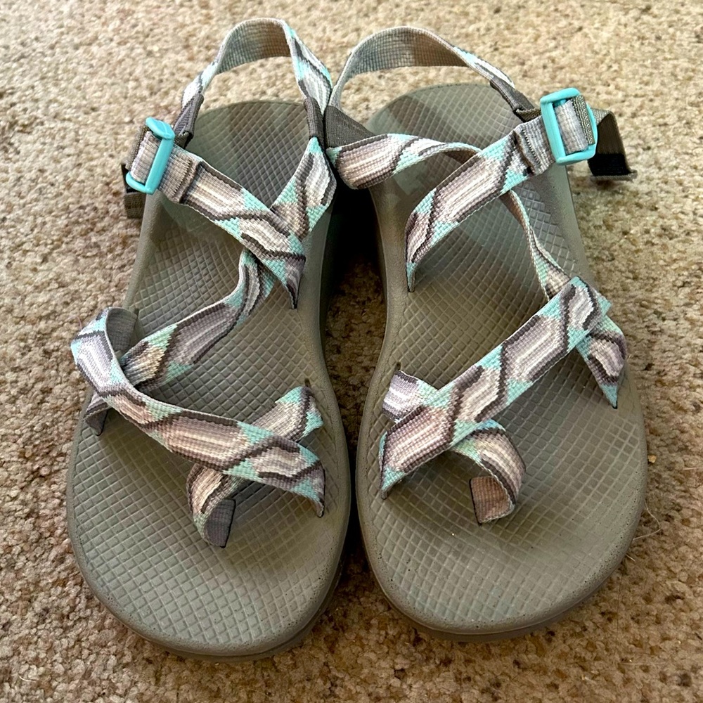 Stylish Gray and Blue Women's Sandals